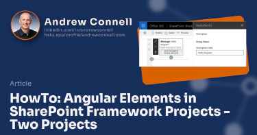 HowTo: Angular Elements in SharePoint Framework Projects - Two Projects