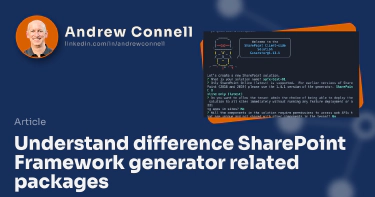 Understand difference SharePoint Framework generator related packages