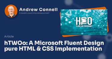 hTWOo: A Microsoft Fluent Design pure HTML & CSS Implementation