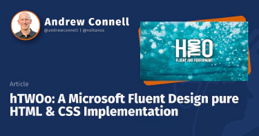 hTWOo: A Microsoft Fluent Design pure HTML & CSS Implementation