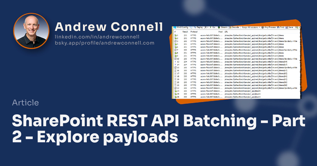 SharePoint REST API Batching - Part 2 - Explore payloads