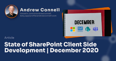 State of SharePoint Client Side Development | December 2020