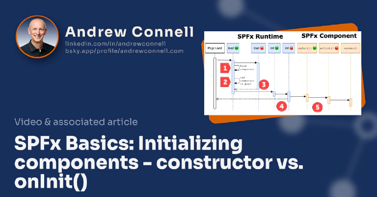 SPFx Basics: Initializing components - constructor vs. onInit()