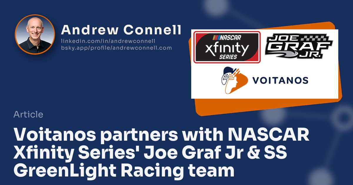 Voitanos partners with NASCAR Xfinity Series' Joe Graf Jr & SS GreenLight Racing team