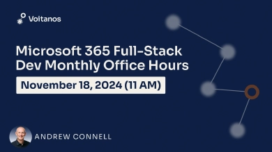 Microsoft 365 Fullstack Dev's Office Hours - November 2024 Microsoft 365 Fullstack Dev's Office Hours - November 2024